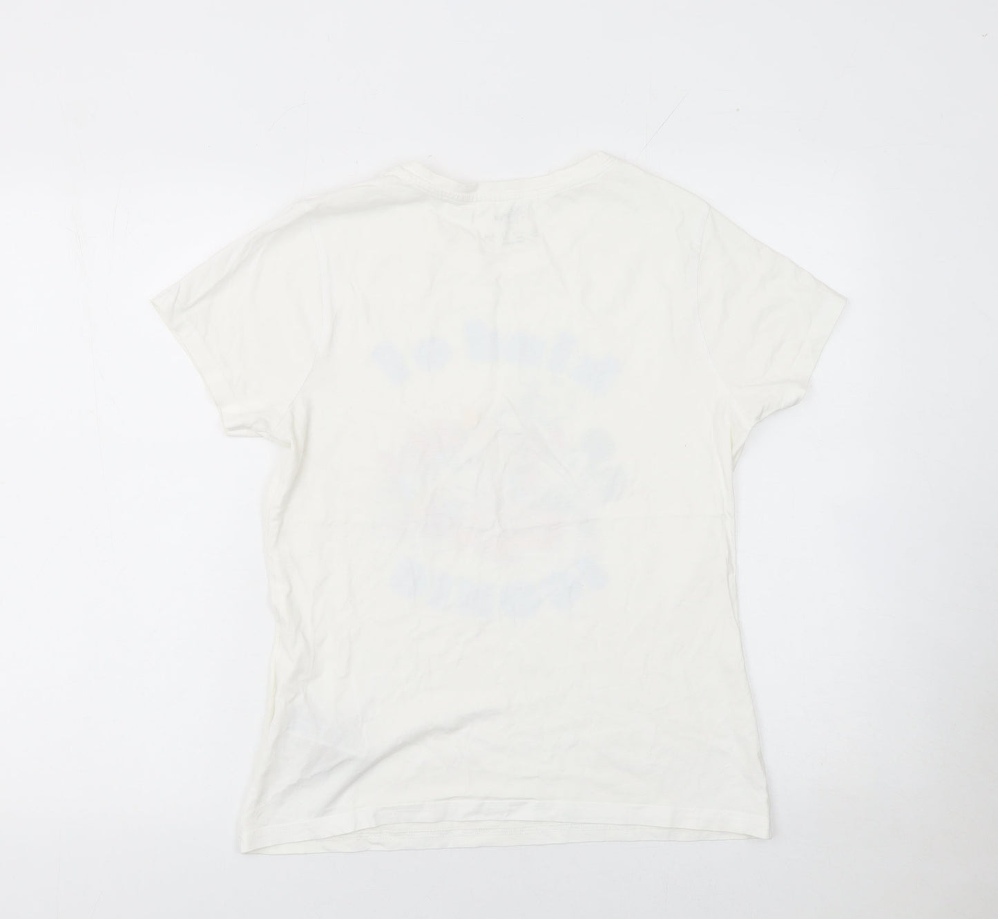 Womens UK Size XS Disney White Basic T-Shirt