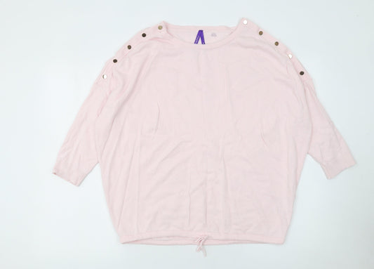 Womens UK Size M Séraphine Pink Pullover Jumper