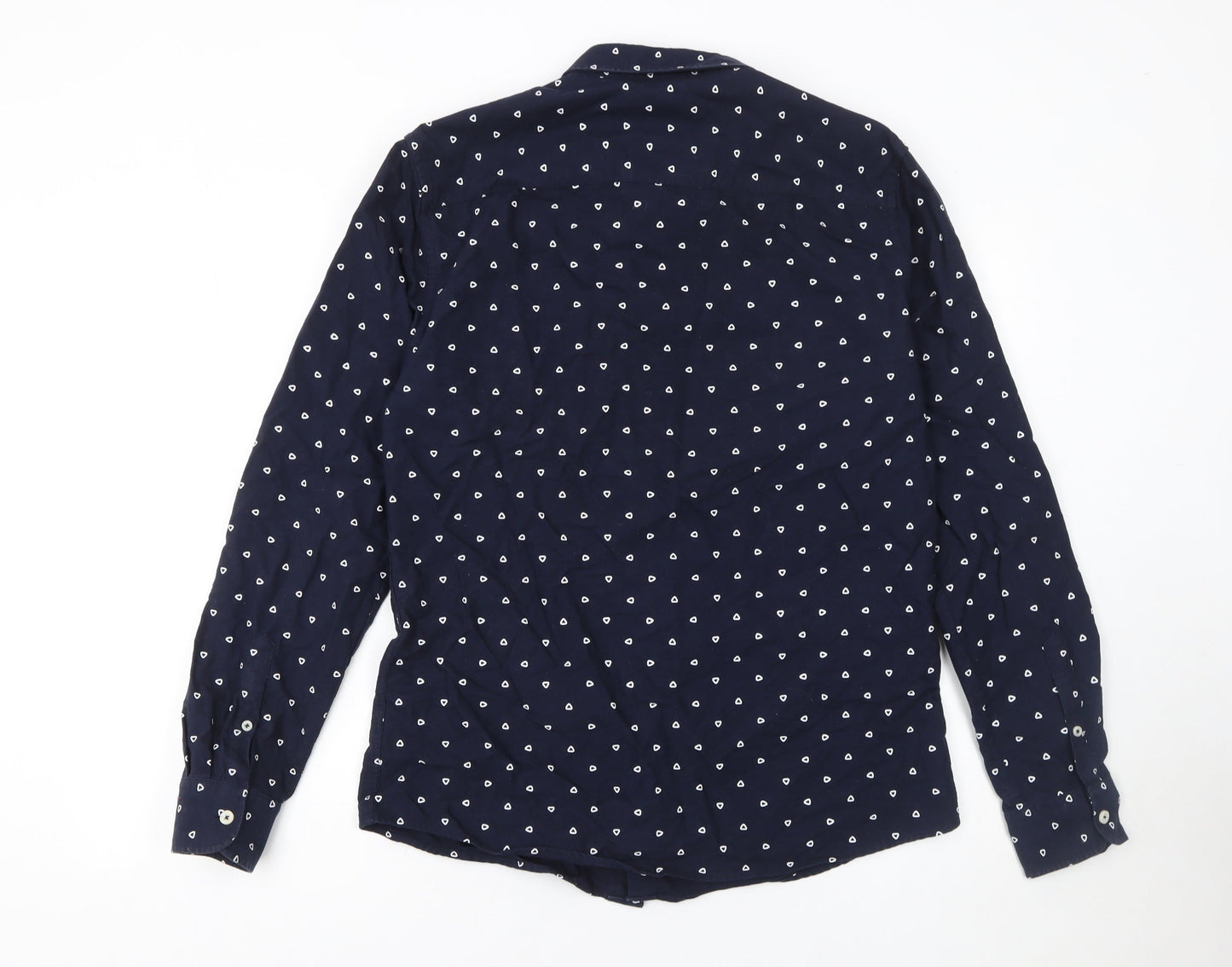 XV Kings Men’s Blue Geometric Cotton Long Sleeve Button-Up Shirt L