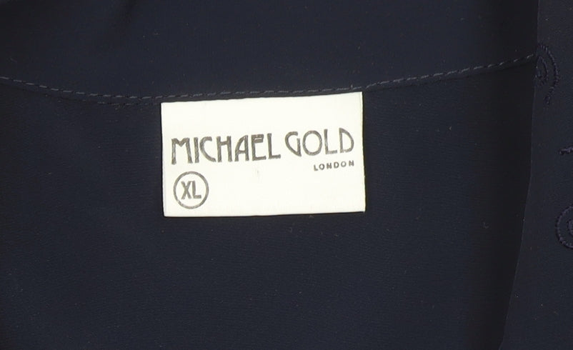 Womens UK Size XL Michael Gold Blue Classic Blouse