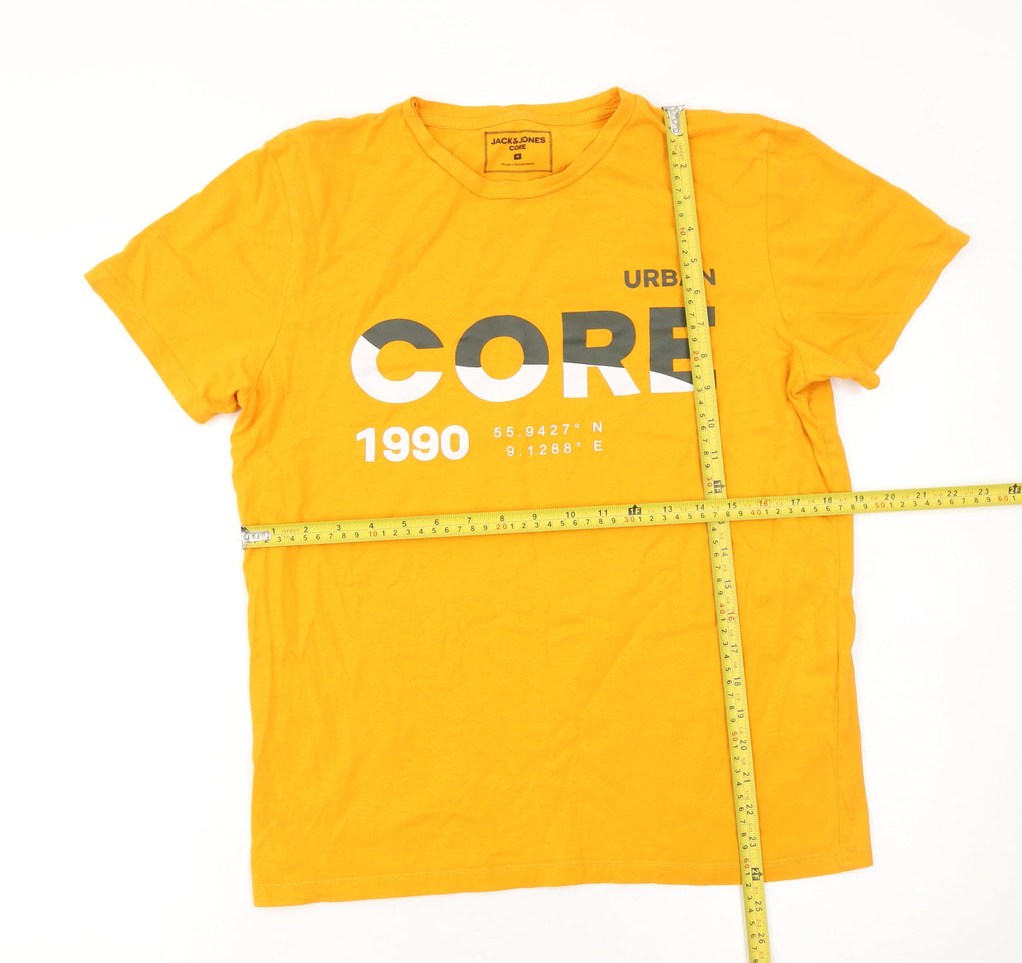 Mens UK Size M JACK & JONES Yellow  T-Shirt