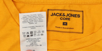 Mens UK Size M JACK & JONES Yellow  T-Shirt