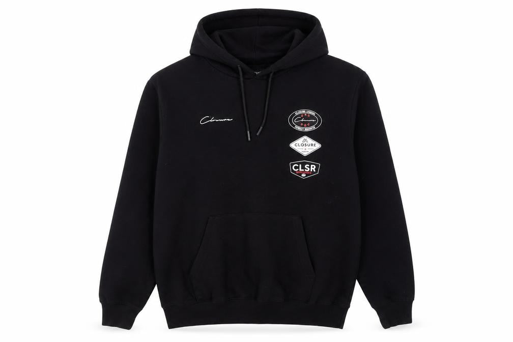 Mens UK Size M Closure LDN Black Pullover Hoodie