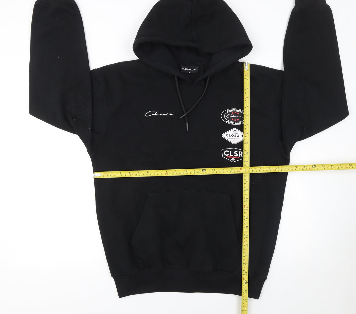 Mens UK Size M Closure LDN Black Pullover Hoodie