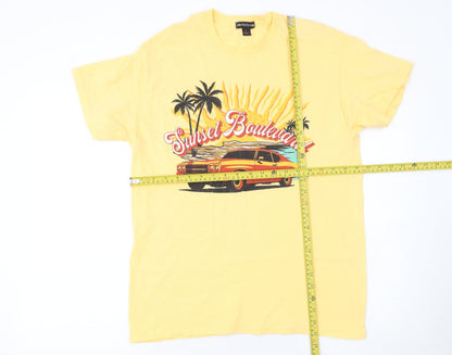 Womens UK Size S PRETTYLITTLETHING Yellow Basic T-Shirt