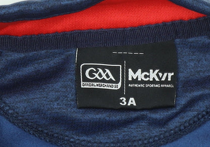 McKeever Boys Blue GAA 1/4 Zip Pullover Sweatshirt 3-4 Years