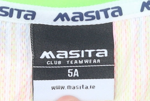 Teens UK Size 5 Slim Masita Multicoloured Football T-Shirt