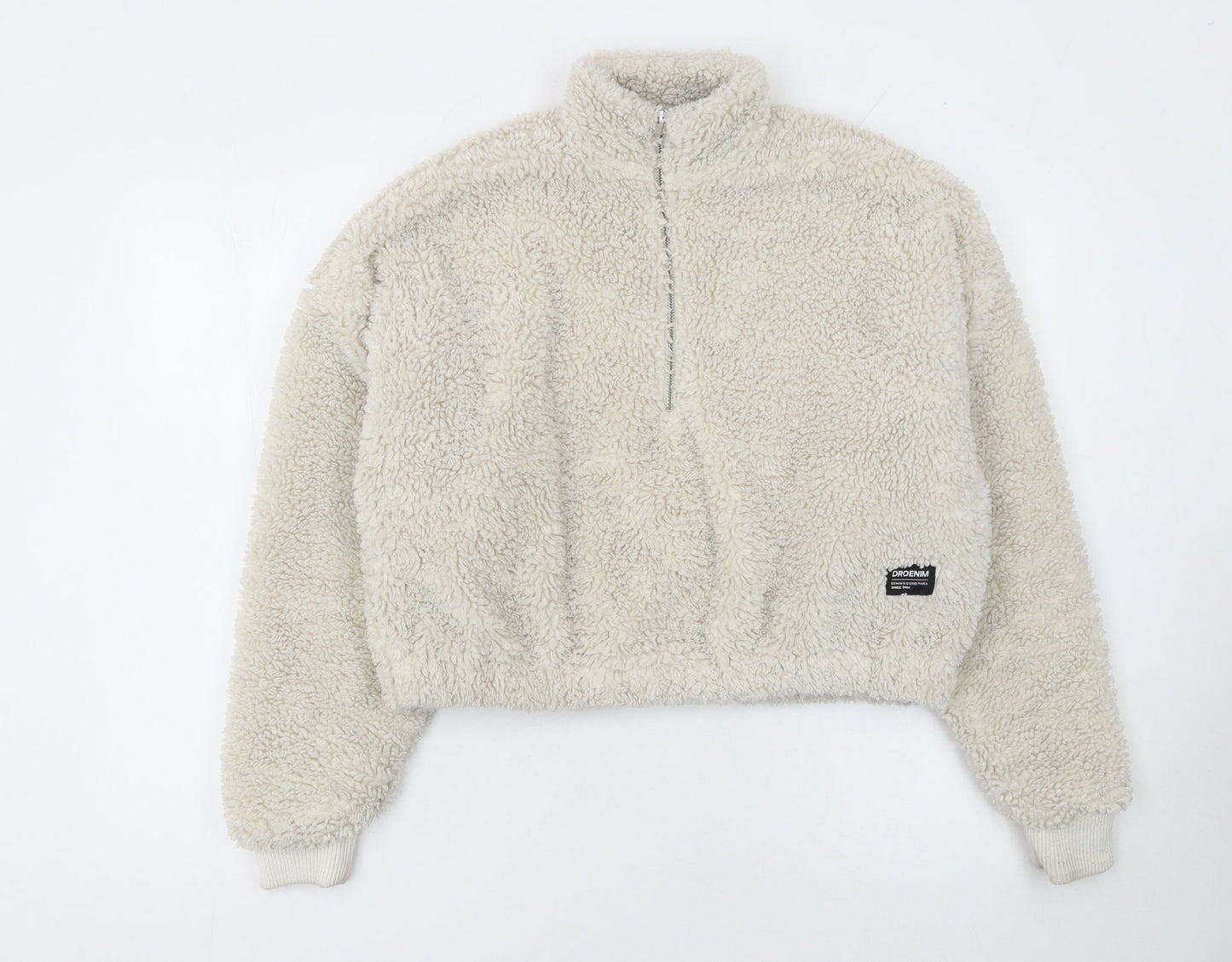 Womens UK Size S Dr Denim Beige Pullover Sweatshirt