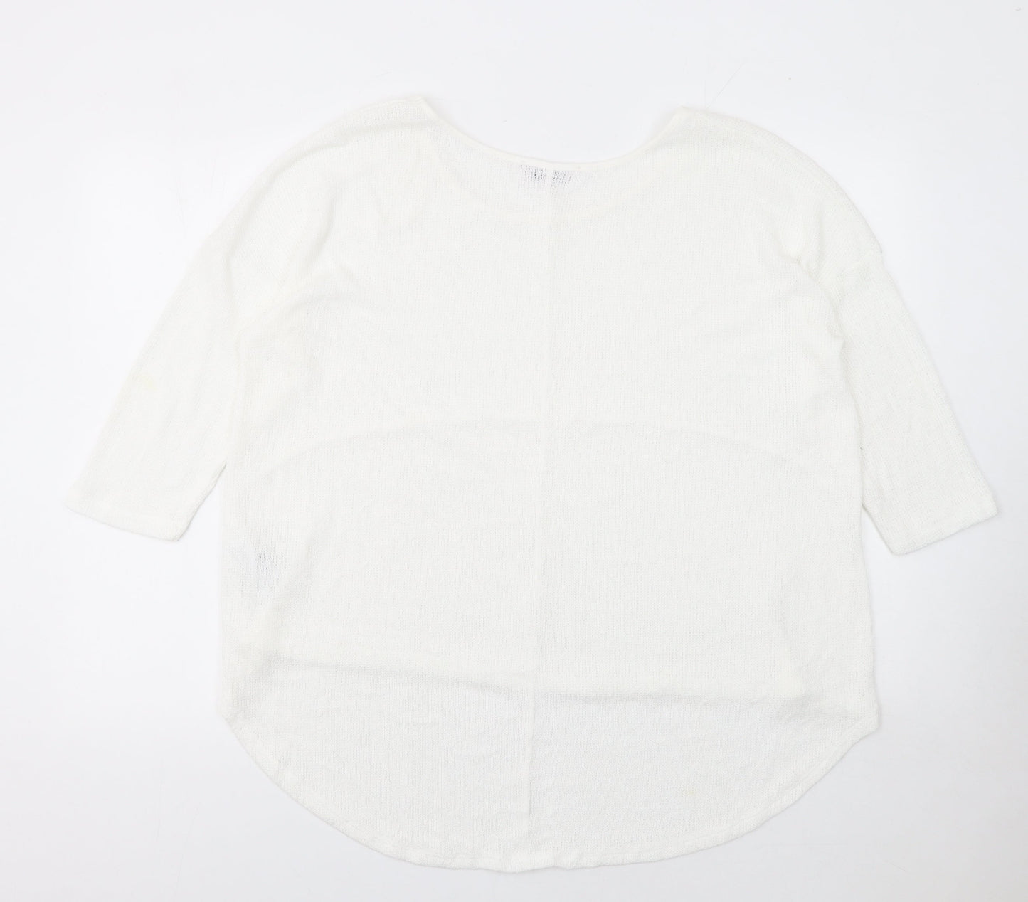 Womens UK Size 16 Phase Eight White Pullover Jumper