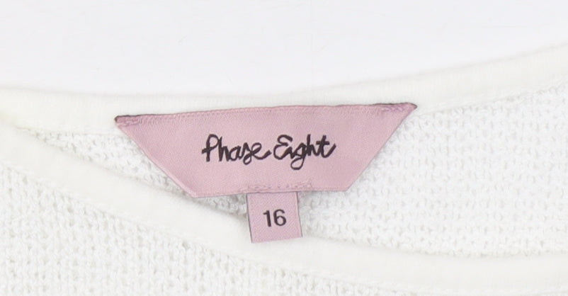 Womens UK Size 16 Phase Eight White Pullover Jumper
