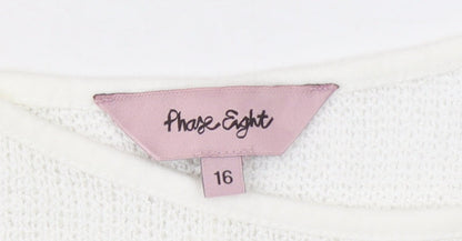 Womens UK Size 16 Phase Eight White Pullover Jumper