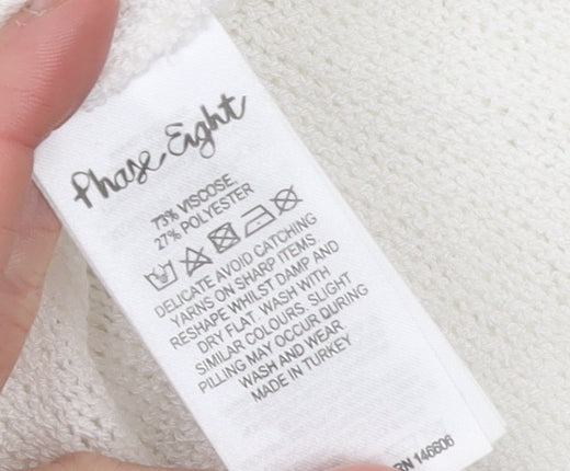 Womens UK Size 16 Phase Eight White Pullover Jumper