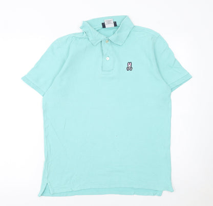 Unisex Adults UK Size 4 Psycho Bunny Blue Basic Polo