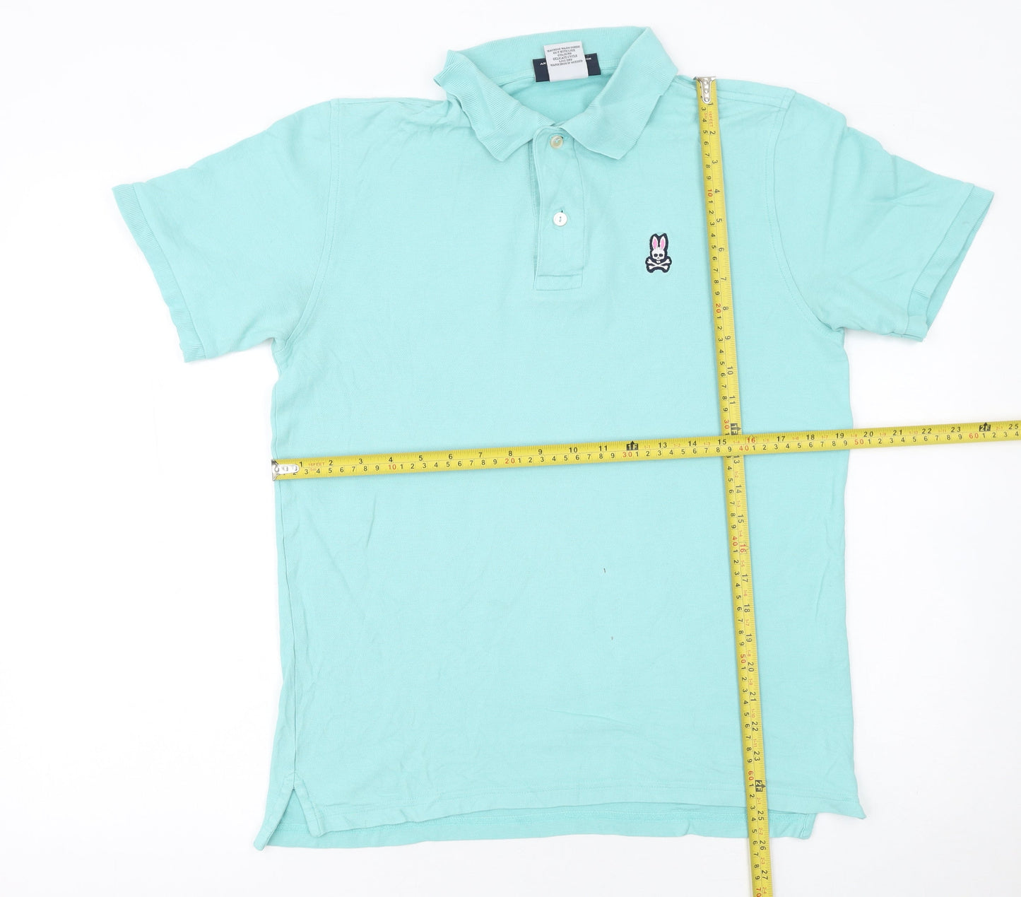 Unisex Adults UK Size 4 Psycho Bunny Blue Basic Polo