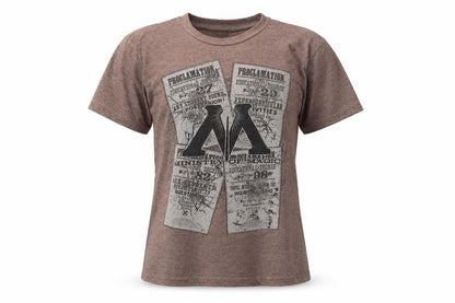 Womens UK Size M Harry Potter Brown Basic T-Shirt