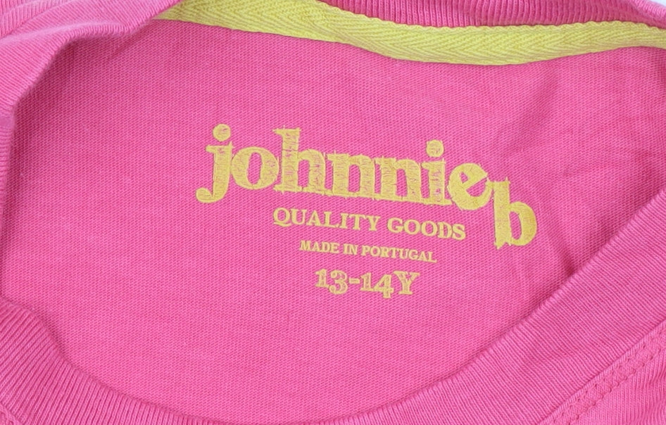 Girls UK Size 13-14 Years Johnnie b Pink Basic T-Shirt