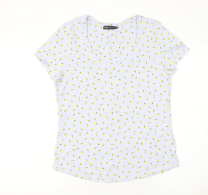 Womens UK Size 12 Marks and Spencer Blue Basic T-Shirt