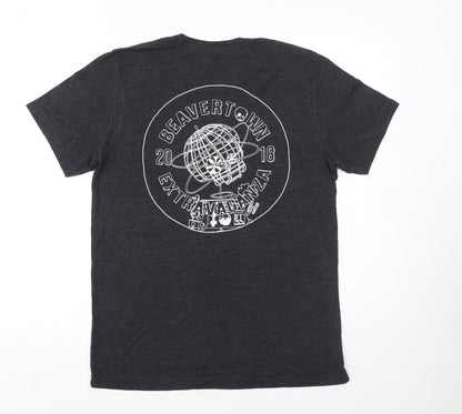 Womens UK Size M Bella+Canvas Black Basic T-Shirt