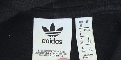 Womens UK Size 8 adidas Black Pullover Hoodie