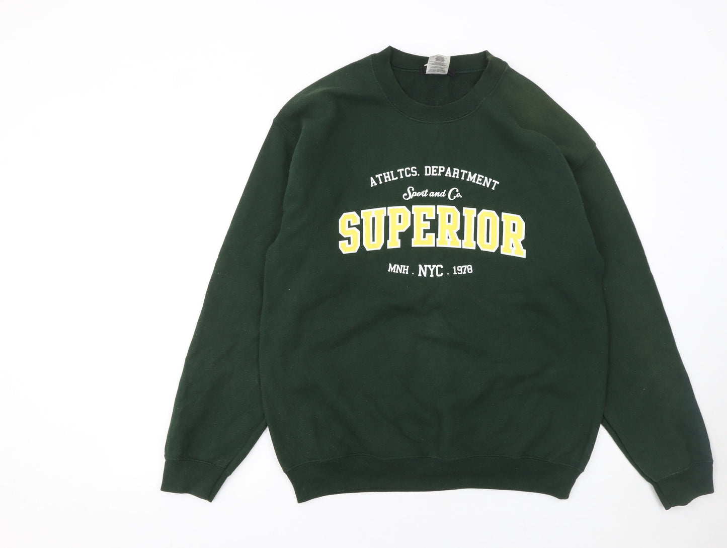 Womens UK Size M Missguided Green Pullover Sweatshirt