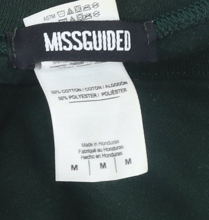 Womens UK Size M Missguided Green Pullover Sweatshirt