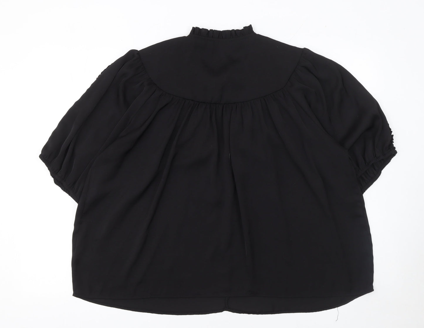 Womens UK Size XL Gallery Black Tunic Blouse