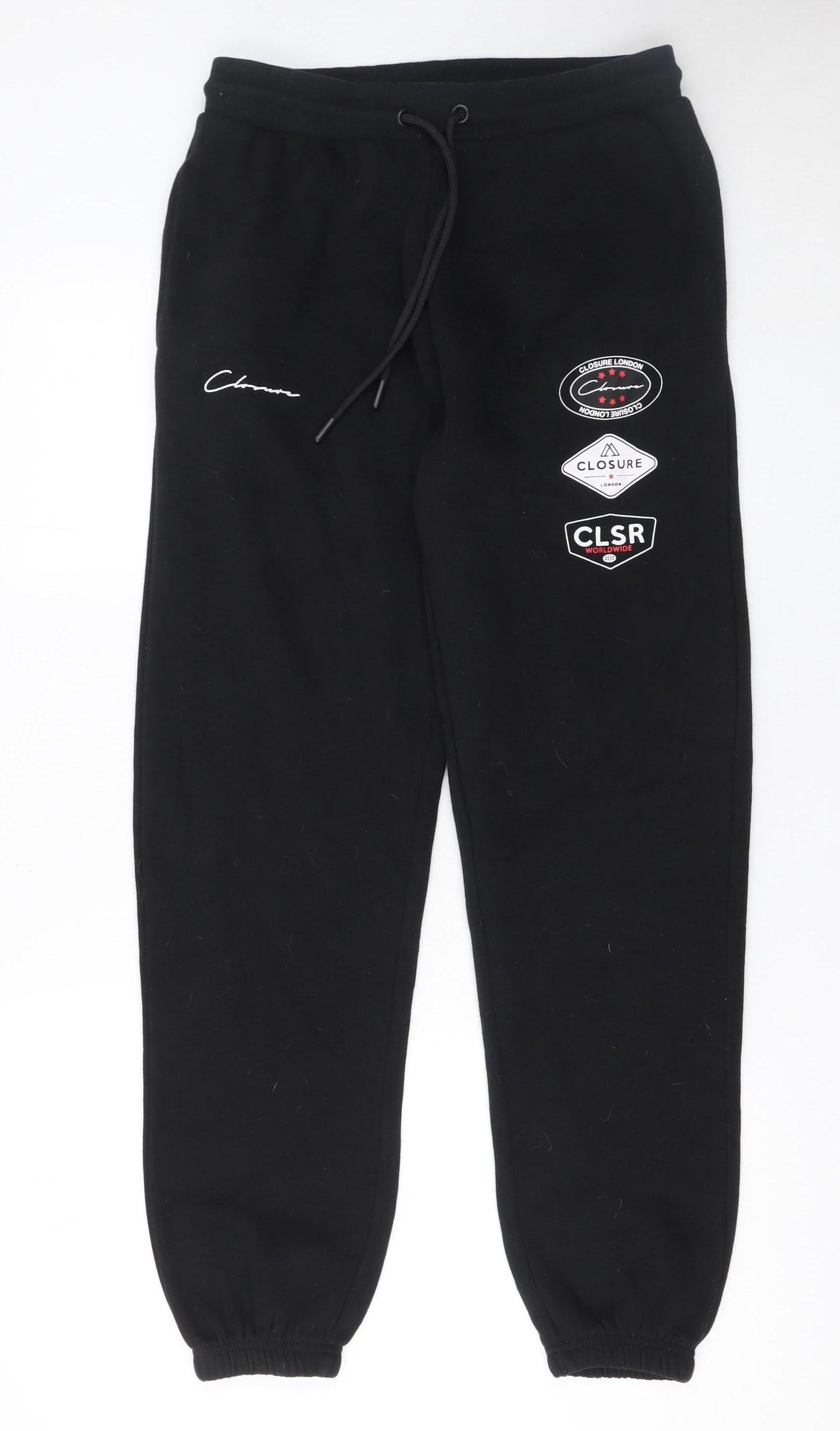 Mens UK Size M Closure LDN Regular Fit Sweatpants Black Trousers