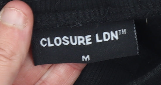 Mens UK Size M Closure LDN Regular Fit Sweatpants Black Trousers