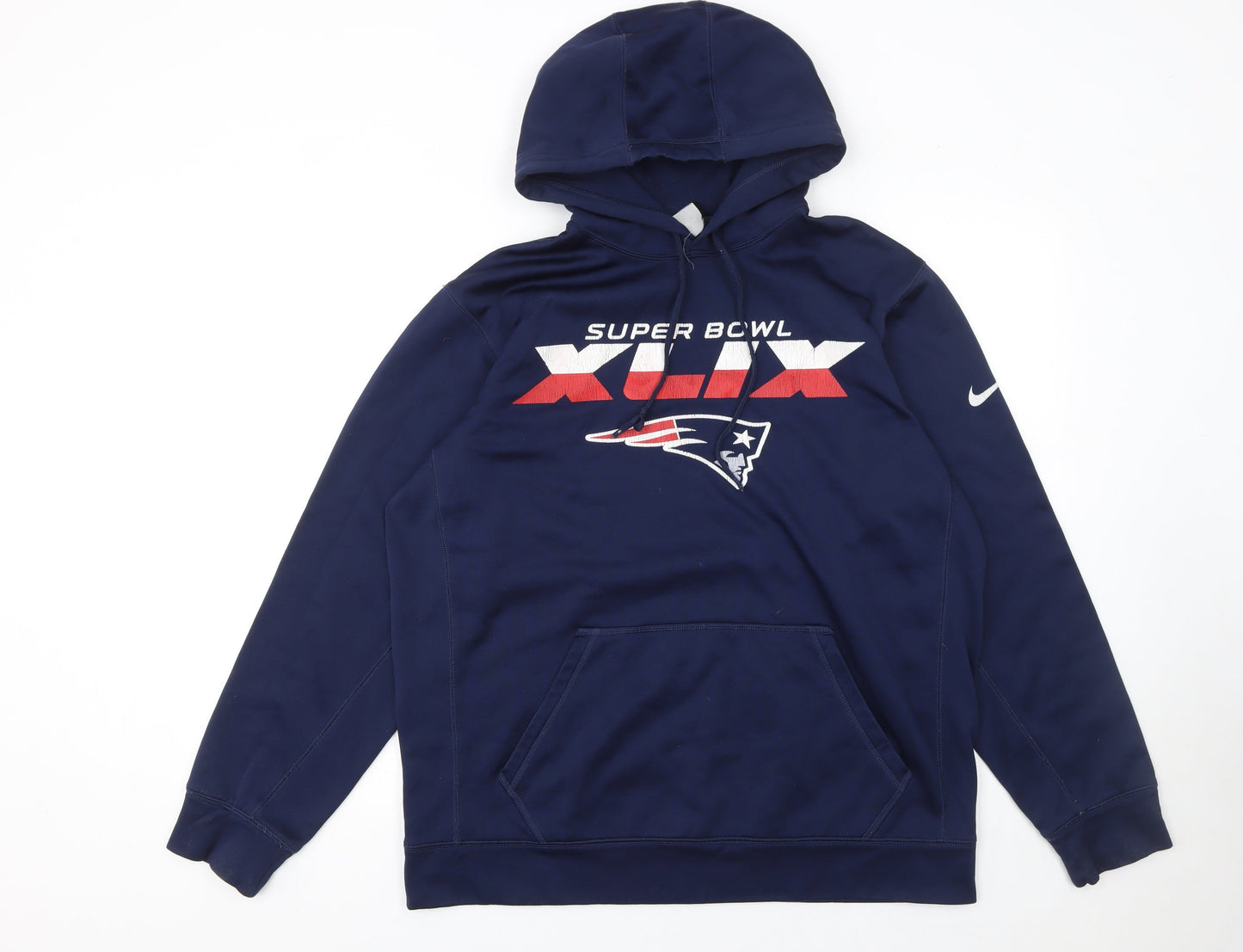 Mens UK Size L Nike Blue Pullover Hoodie