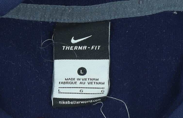 Mens UK Size L Nike Blue Pullover Hoodie
