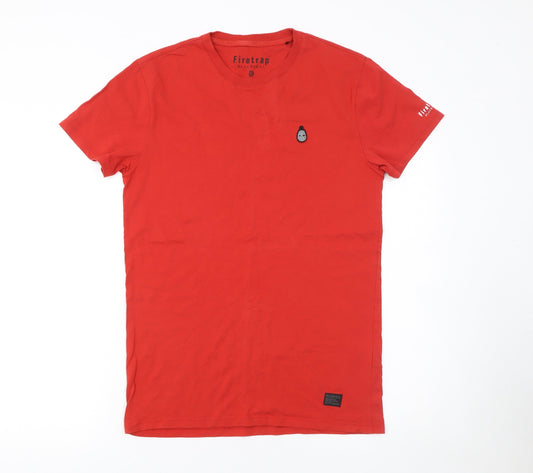 Mens UK Size XS Firetrap Red  T-Shirt