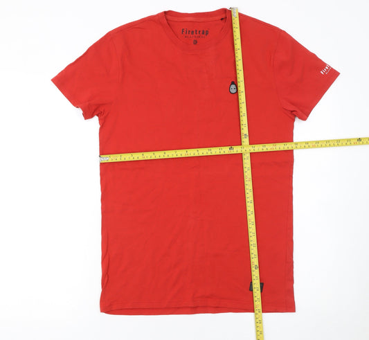 Mens UK Size XS Firetrap Red  T-Shirt
