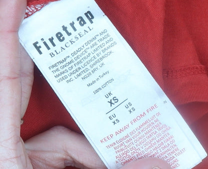 Mens UK Size XS Firetrap Red  T-Shirt
