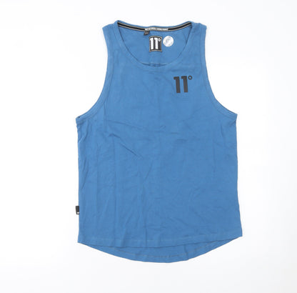 Mens UK Size S 11 degrees Blue  T-Shirt