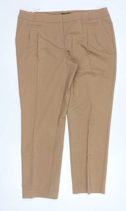 Mens UK Size 16 Dunnes Regular Fit Business Formal Workwear Beige Trousers