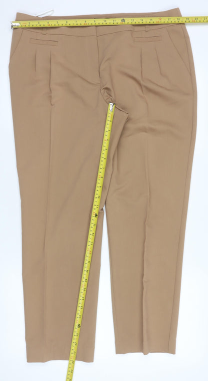 Mens UK Size 16 Dunnes Regular Fit Business Formal Workwear Beige Trousers