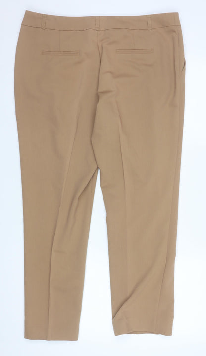 Mens UK Size 16 Dunnes Regular Fit Business Formal Workwear Beige Trousers