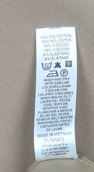 Mens UK Size 16 Dunnes Regular Fit Business Formal Workwear Beige Trousers