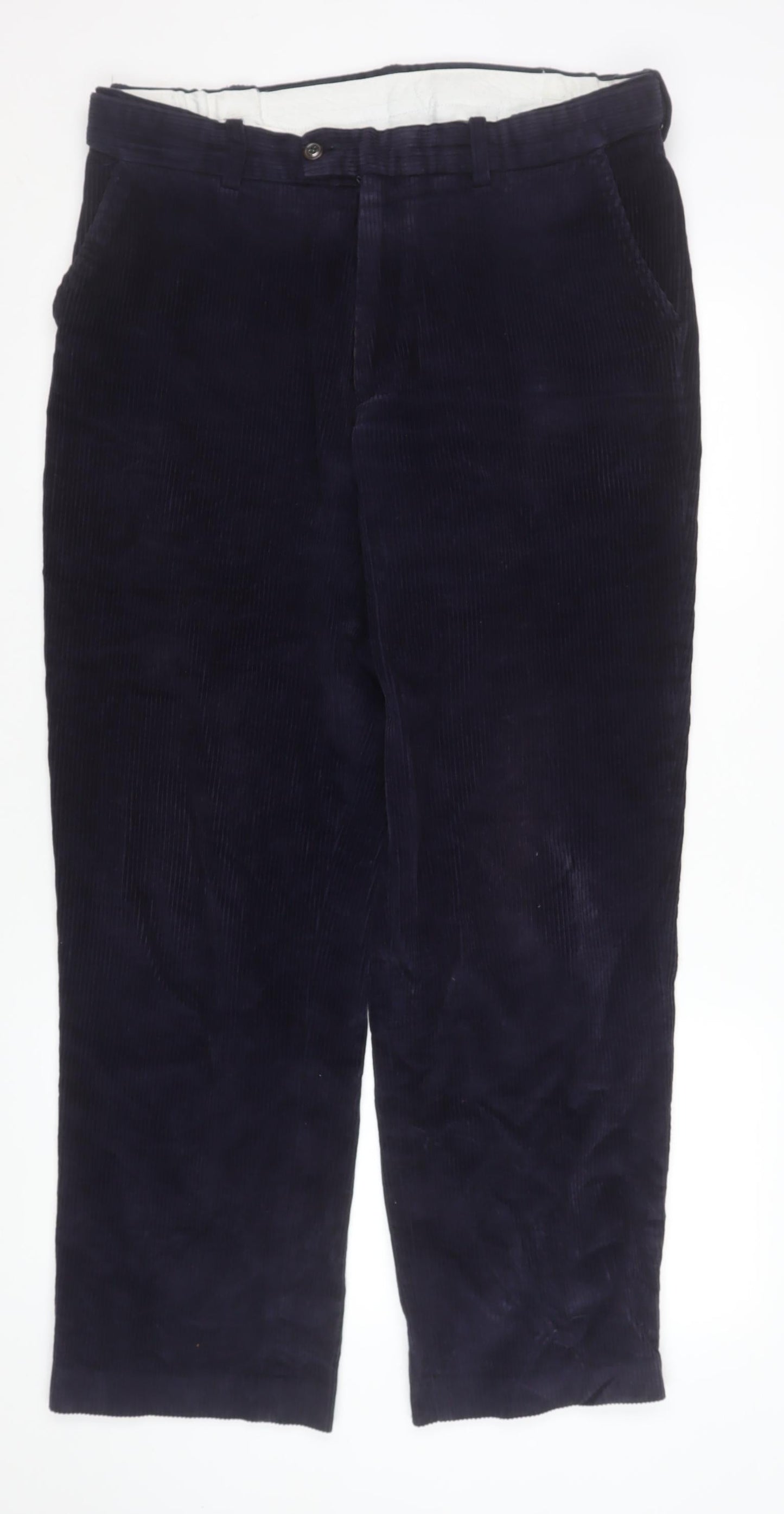 Mens UK Size 36R Skopes Classic Fit Casual Blue Trousers