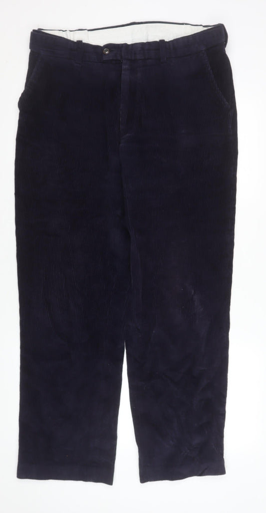 Mens UK Size 36R Skopes Classic Fit Casual Blue Trousers