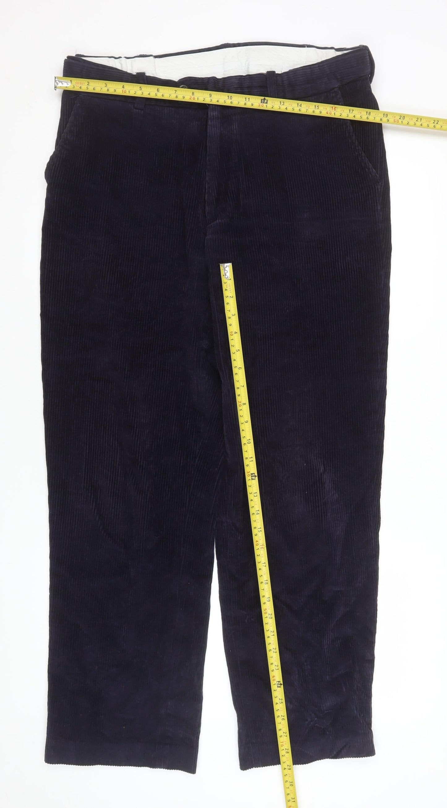 Mens UK Size 36R Skopes Classic Fit Casual Blue Trousers