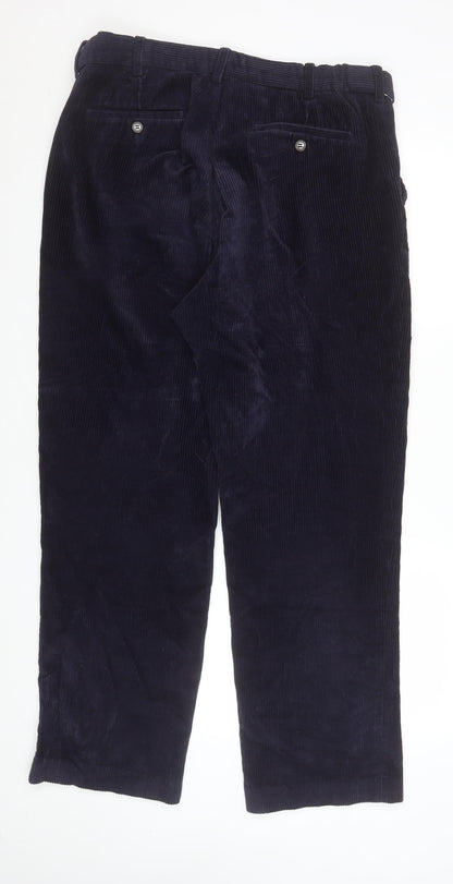 Mens UK Size 36R Skopes Classic Fit Casual Blue Trousers