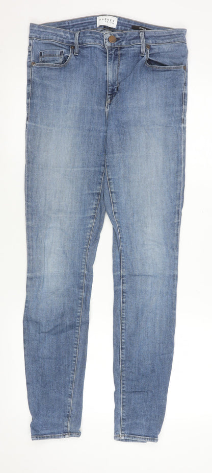Unisex Adultss UK Size 10 Parker Smith Slim Fit Skinny Blue Jeans