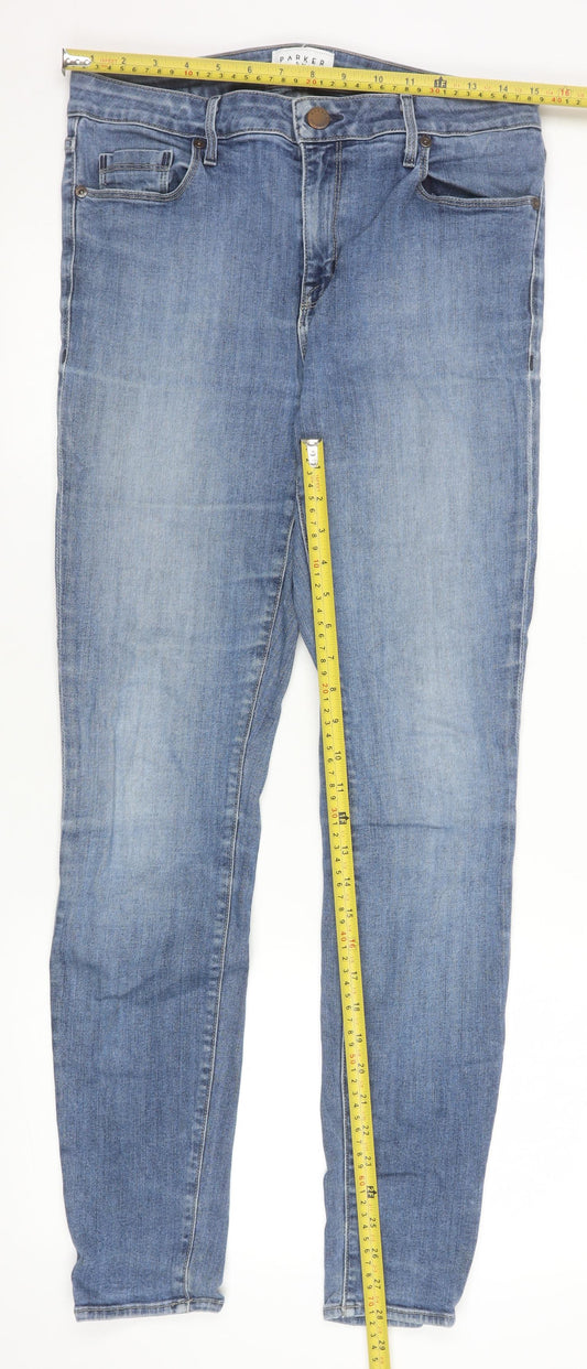 Unisex Adultss UK Size 10 Parker Smith Slim Fit Skinny Blue Jeans
