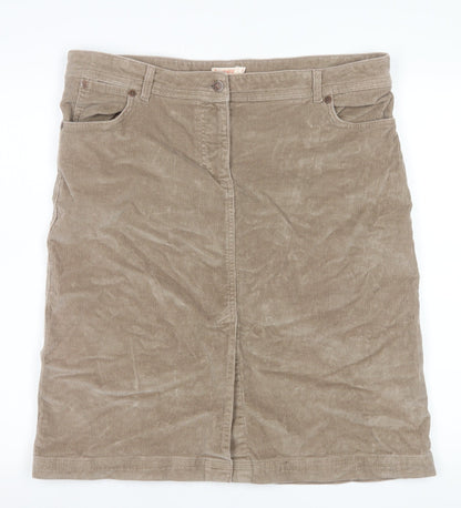 Timberland Women's Beige Corduroy Knee Length Skirt Size 12