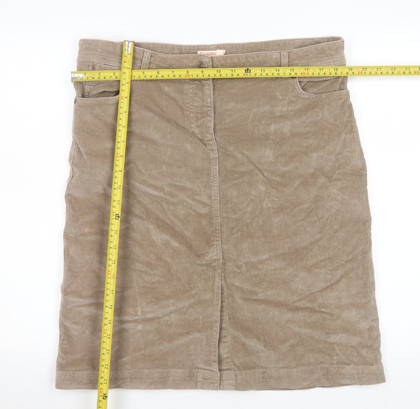Timberland Women's Beige Corduroy Knee Length Skirt Size 12
