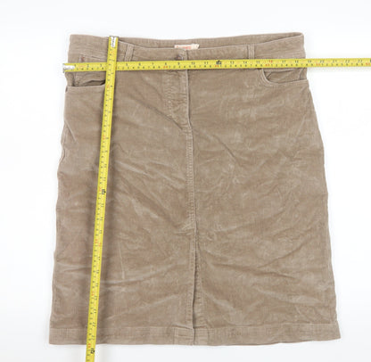 Timberland Women's Beige Corduroy Knee Length Skirt Size 12
