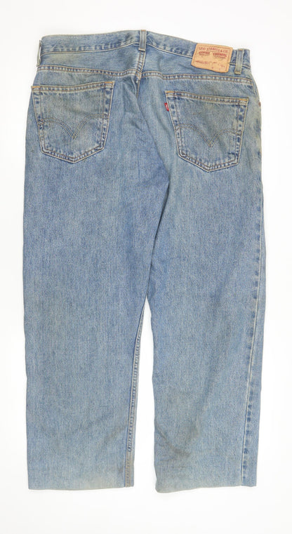 Mens UK Size L Levi's Regular Fit Straight Blue Jeans