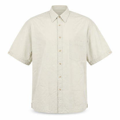 Club Room Men Beige XL Short Sleeve Cotton Button-Up Shirt