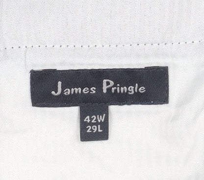 James Pringle Men's Blue Corduroy Trousers 42W 29L Regular Fit